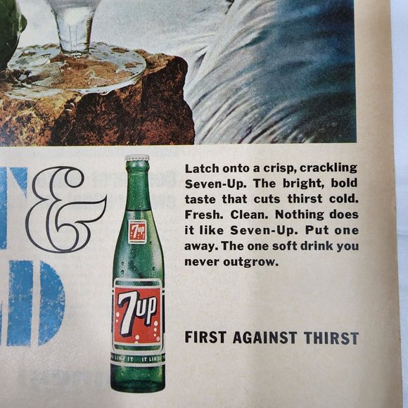 Vintage 7 UP ad 1966 magazine print ad 7up soft drink advertising - Picture 2 of 10